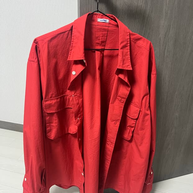 소프터 타이프라이터 와이드 셔츠 오렌지 L사이즈