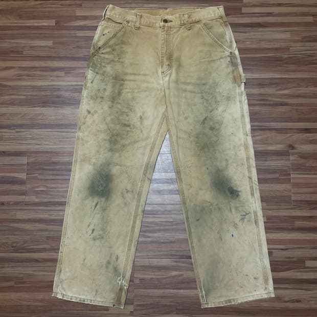 칼하트 하드 디스 싱글니 브라운 brn 카펜터 워크팬츠 34