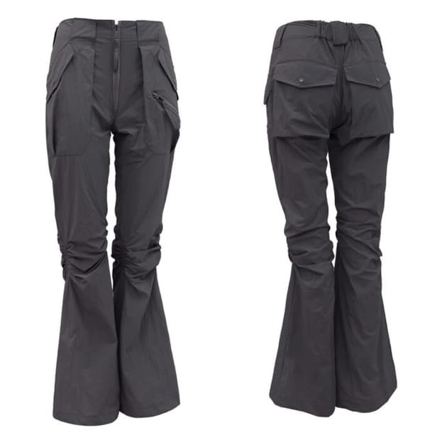 급처*나체 EXPOSURE ZIP DETAIL 부츠컷 팬츠 *차콜