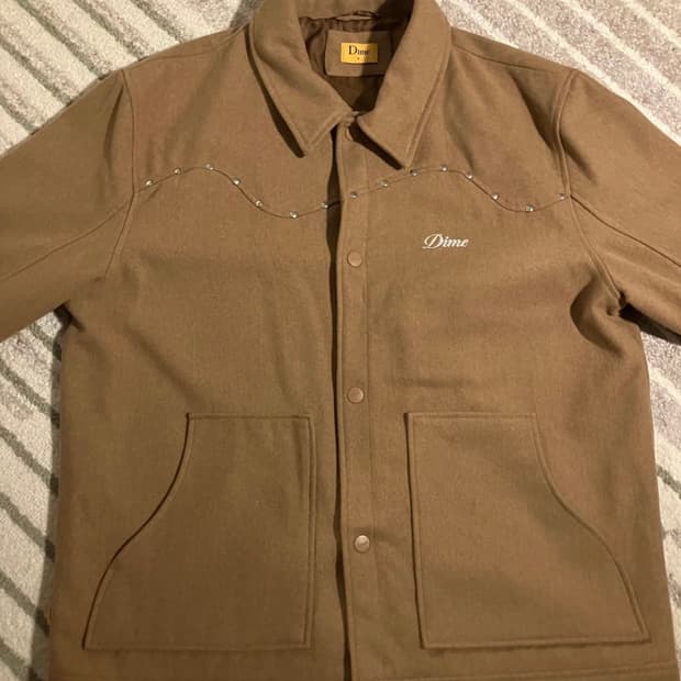 Dime 다임 스케이트보드 울 보머 자켓 탄 XL