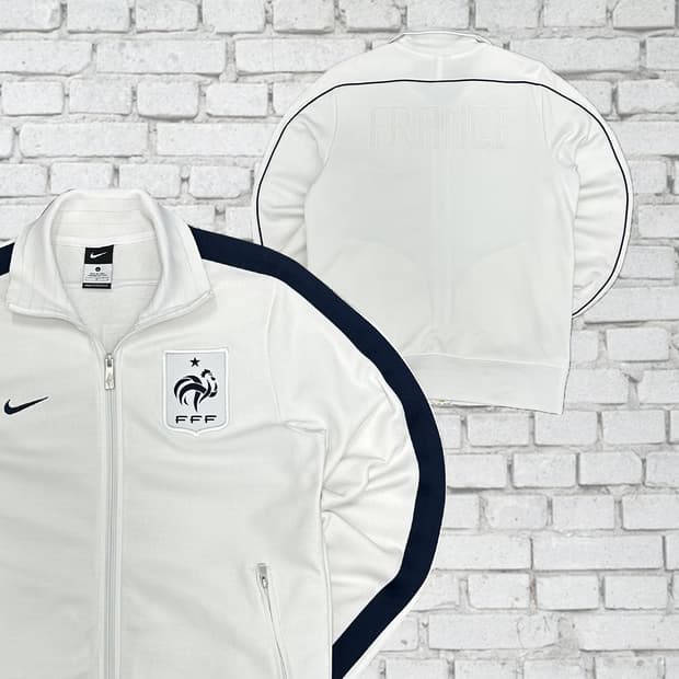 나이키 프랑스 축구 국대 빈티지 화이트 져지 L