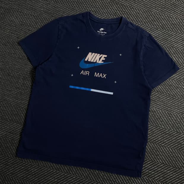 나이키 NSW 에어맥스 빅로고 반팔 티셔츠 네이비y 4444
