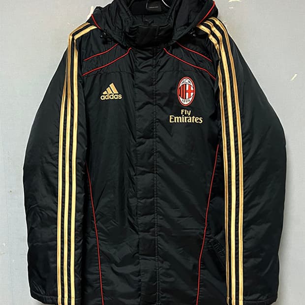 아디다스 AC밀란 스타디움패딩 웰론 축구 L 100