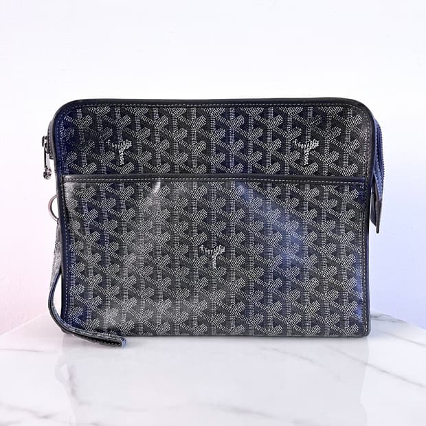 [B급/정품] 고야드 쥬방스 GM 클러치 백 가방 그레이 키링 포함