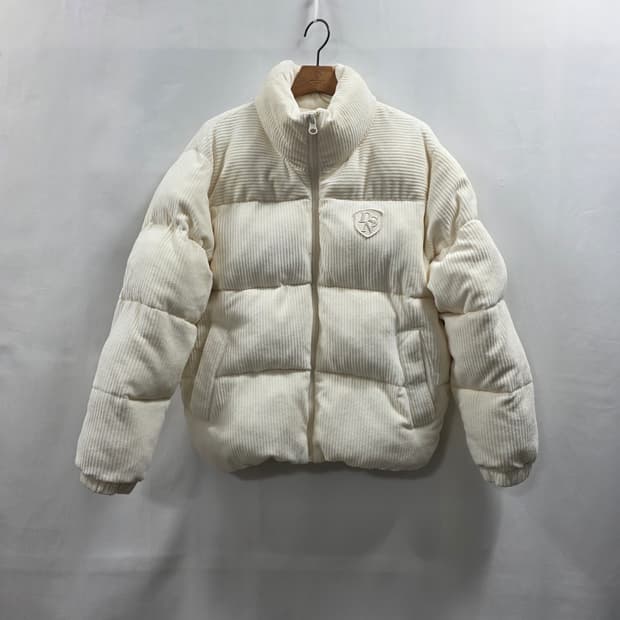 0723 DISTN9NE 디스트나인 아이보리 코듀로이 패딩 점퍼 free