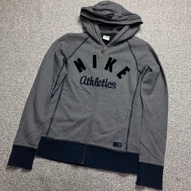 Nike y2k 나이키 올드스쿨 스티치 빅로고 후드집업