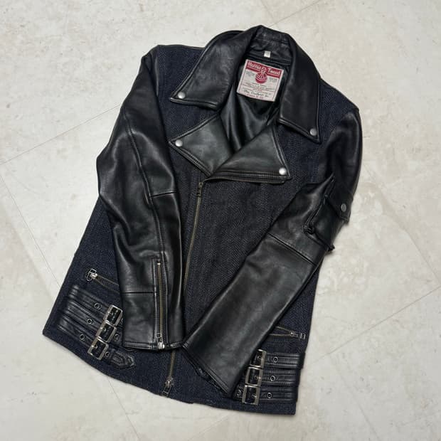 해리스 트위드 라이더 자켓