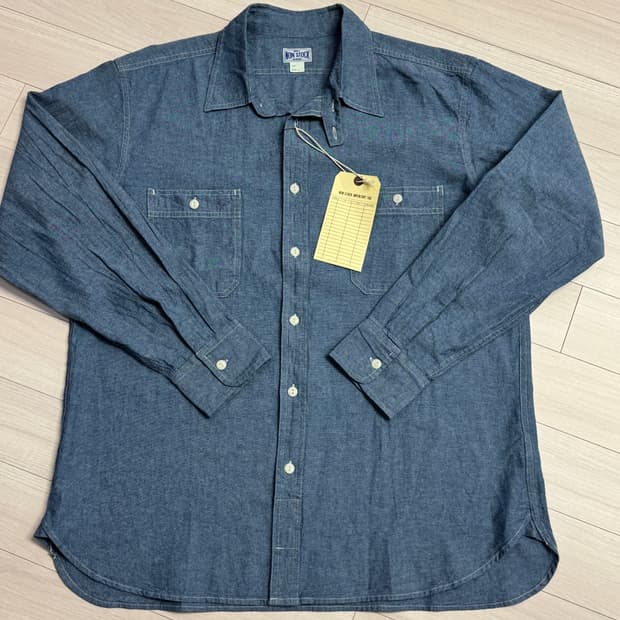 브론슨 논스탁 샴브레이셔츠 코리안 버전 - L사이즈