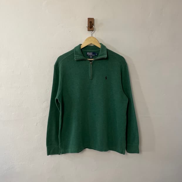 폴로 반집업 니트 