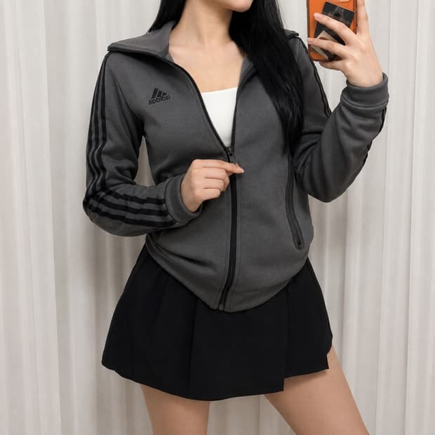 아디다스 3선 하이넥 트랙자켓