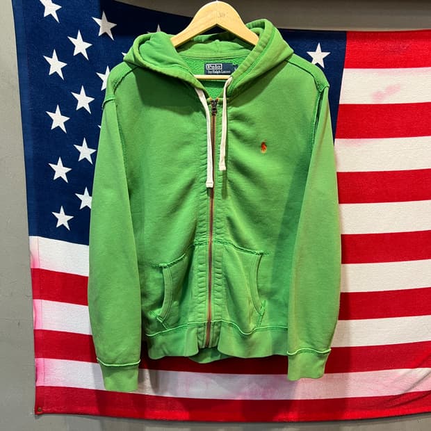 폴로 랄프로렌 그린 후드집업