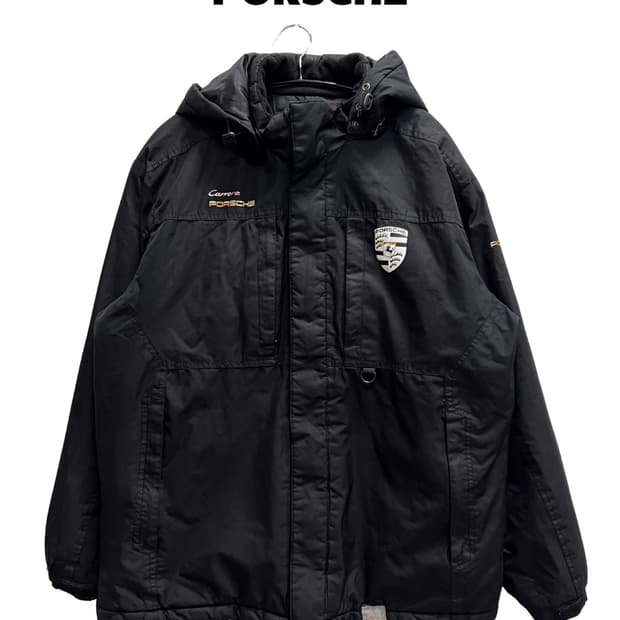 포르쉐 기모 바람막이 자켓 블랙