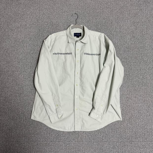 디스이즈네버댓 긴팔 셔츠 레터링 남방 L 오버핏