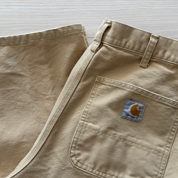 칼하트 WIP 워크웨어 더블니 베이지 카펜터 팬츠 33