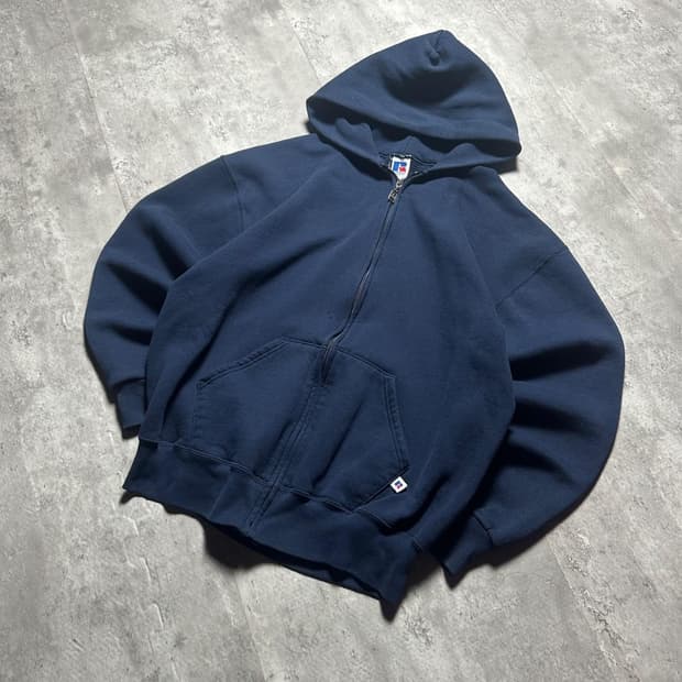 러셀 애슬레틱 빈티지 후드 집업