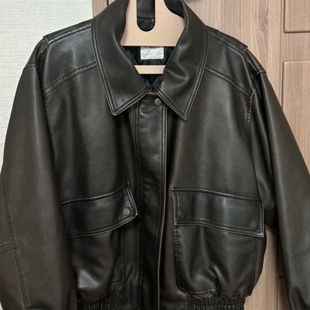 스튜디오 톰보이 브라운 가죽 자켓 