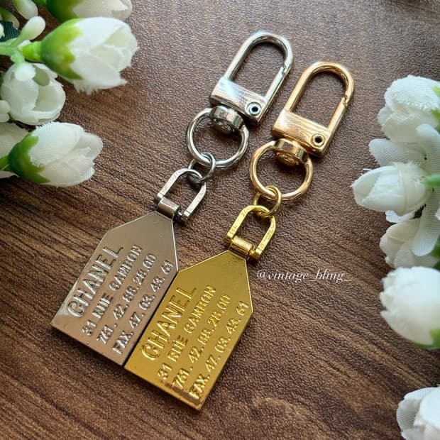 샤넬 깜봉 메탈 태그 백참 키링 키체인