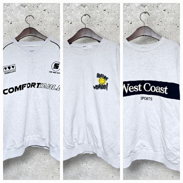 남성 맨투맨 3장 일괄 (105/XL)