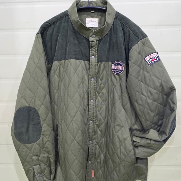  퀼팅 코듀로이 배색 자켓