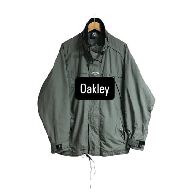 오클리 90s 시드니처로고 카키 자켓