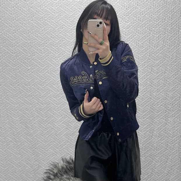 MLB 뉴욕 양키스 올드스쿨 새틴 바시티 자켓 90 C08858