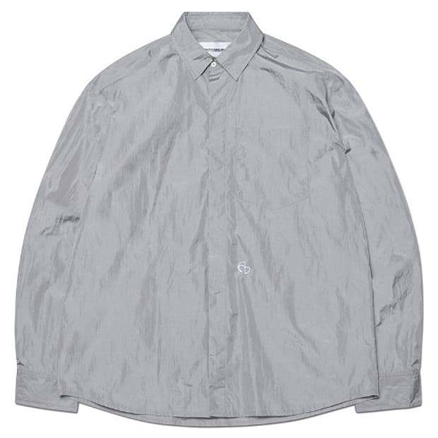 새상품) 노메뉴얼 나일론 메탈 셔츠 실버 L