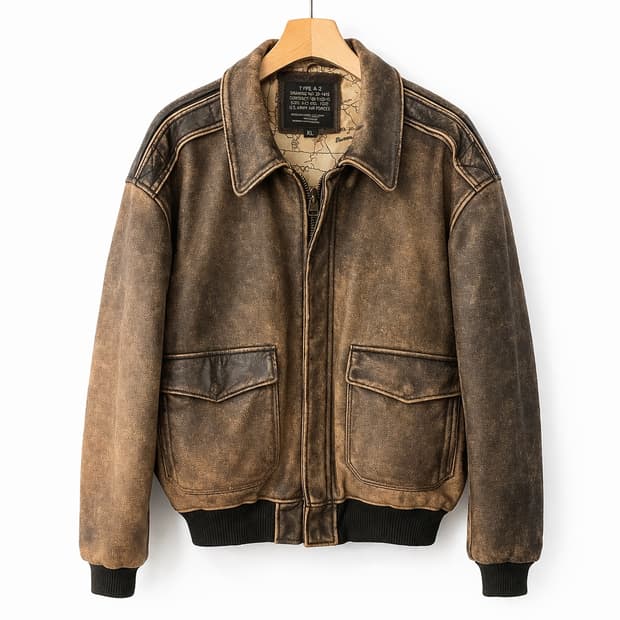 아비렉스 A-2 미군 항공 가죽자켓 (에이징 레더)  미군