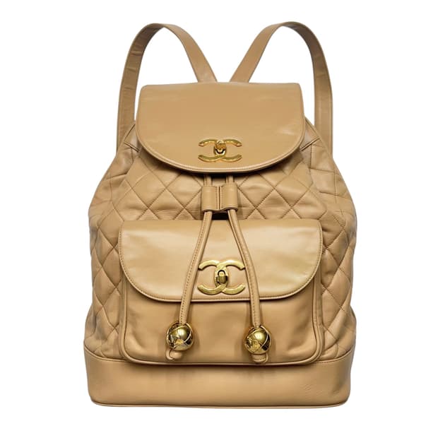 샤넬 듀마 백팩 베이지 클래식 빈티지