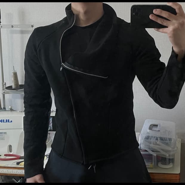 bias zipper sweat jacket (m size)