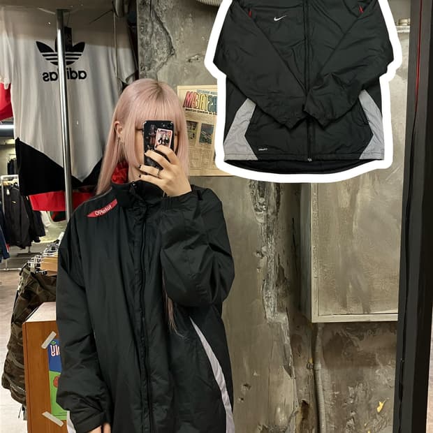 나이키 점퍼 블랙 XL  #csz1415