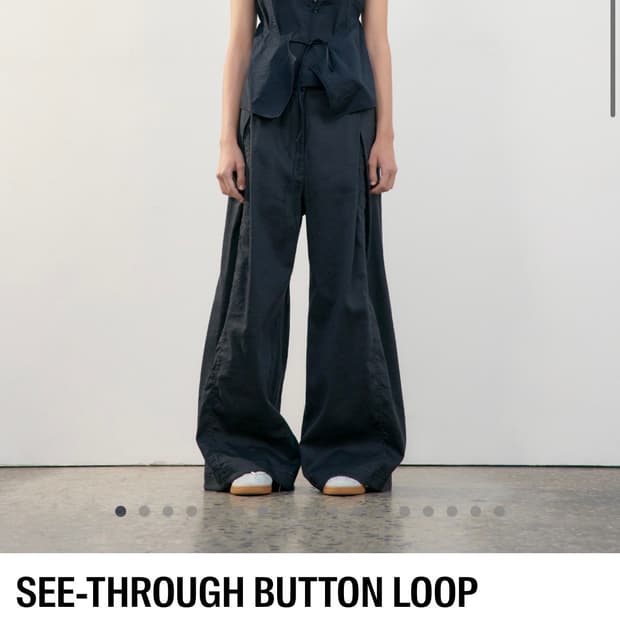 SEE-THROUGH BUTTON LOOP TOP 시스루 탑 블라우스