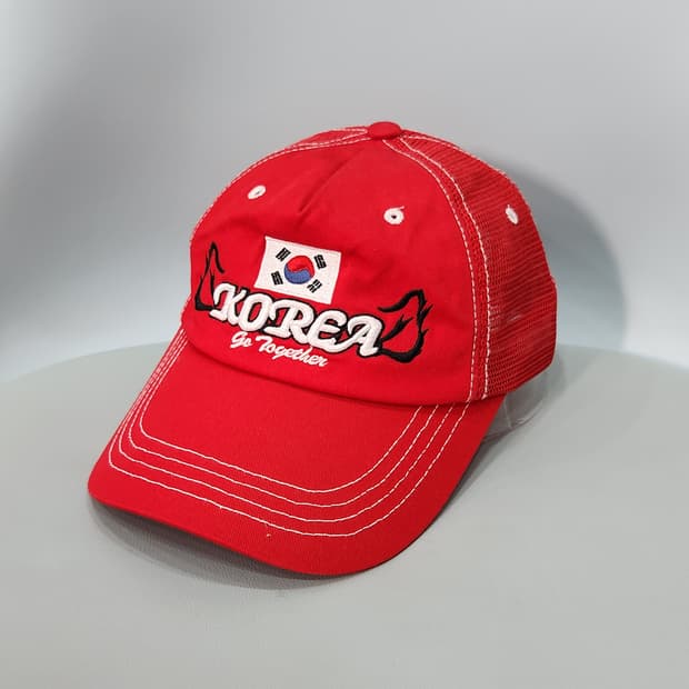 레드 태극기 Korea 볼캡 메쉬 야구 모자