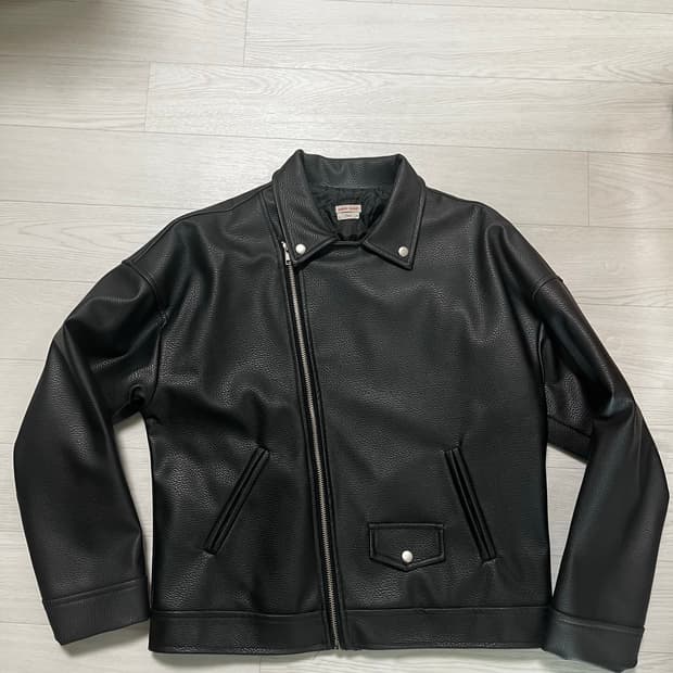 화이트라벨 비건 레더 라이더 자켓