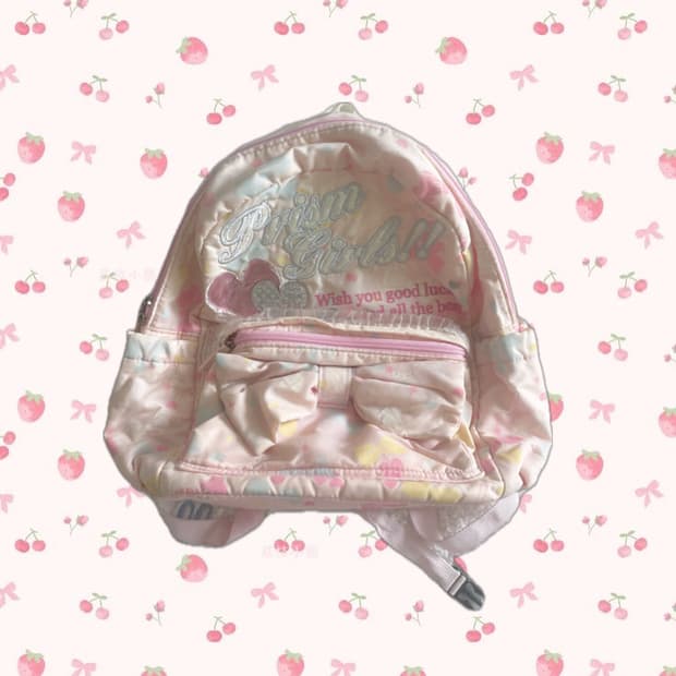 모리걸 헤이세이 핀터레스트 핑크 리본 하트 백팩 💝🎀💛