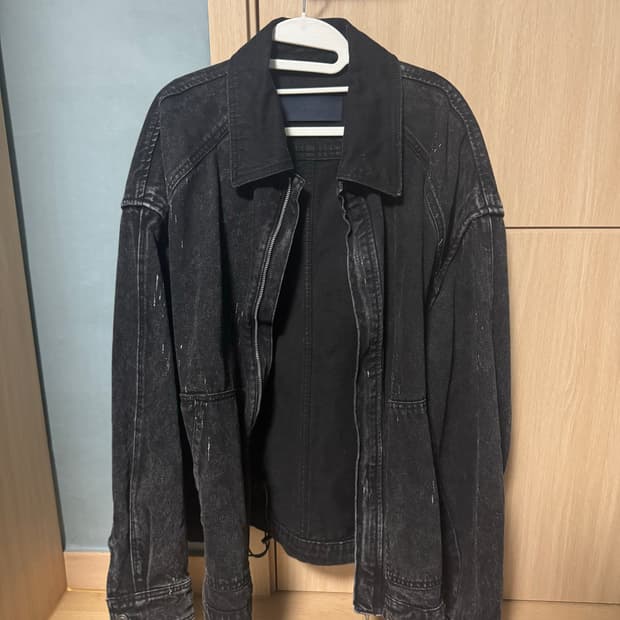 준지 블랙 데님 자켓