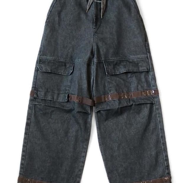 [2] kapital 데님 누벨 셔틀팬츠 블랙x브라운
