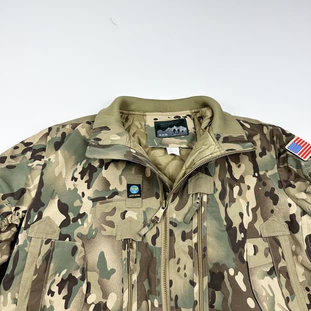 VTG 빈티지 밀리터리 카모 블루종 ma1 자켓 (S)