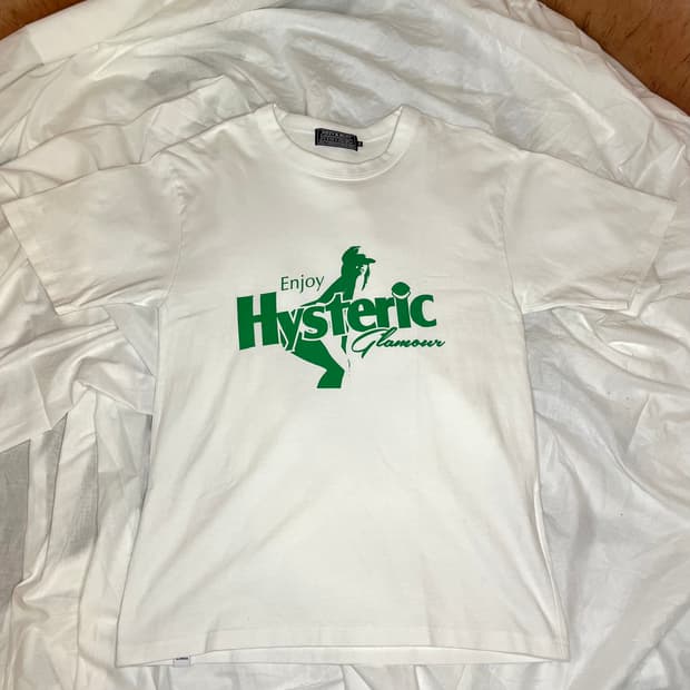 히스테릭 글래머 인조이 테니스 화이트 티셔츠