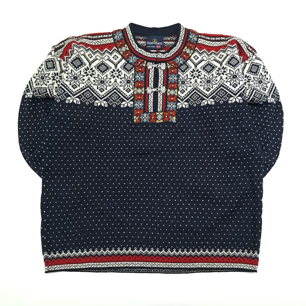 CN950 L Skjaeveland 노르웨이 메이드 전통노르딕 울 스웨터