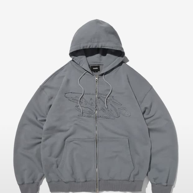 스웨이드 후드집업