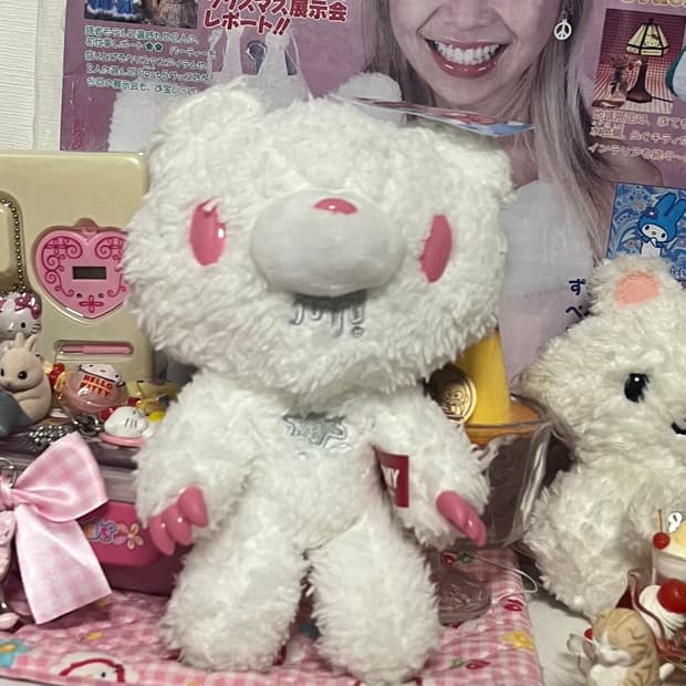 글루미베어 화이트 범용토끼 곰 갸루 지뢰계 산리오 산엑스 일본 인형