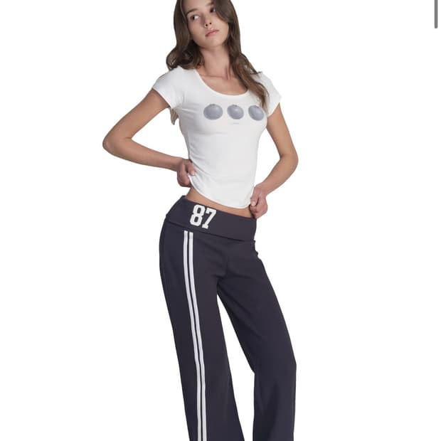 클리시어 87 Waffle track pants, Navy 와플 팬츠