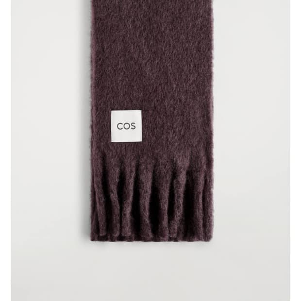 프린지 브러쉬드 모헤어 머플러