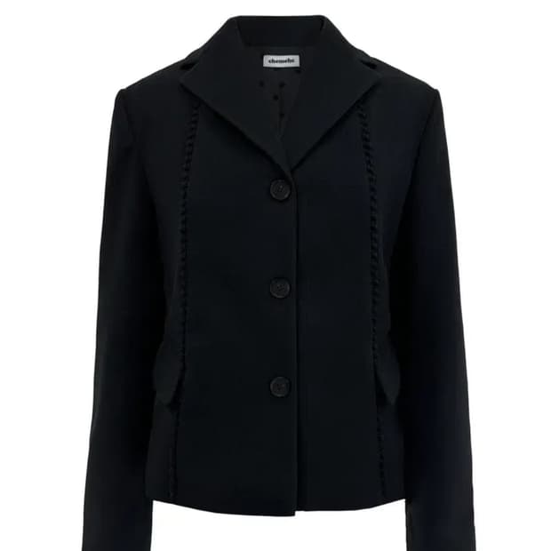 체메씨 폼 보우 자켓 블랙