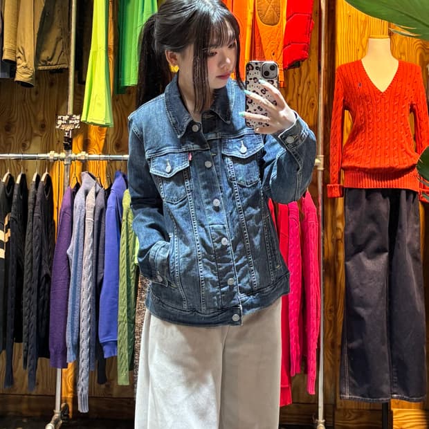 M 리바이스 투포켓 진청 데님 자켓 