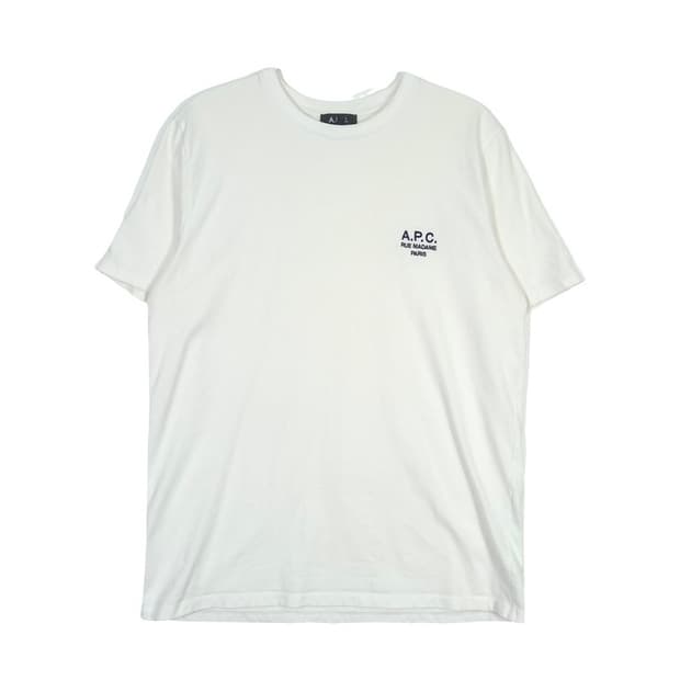 아페쎄 루 마담 파리 로고 화이트 반팔티 XL