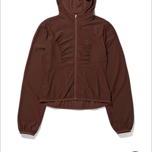 미스치프 후드와플집업 비람막이 브라운