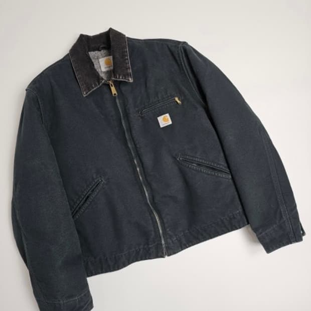 빈티지 칼하트 디트로이트 자켓 블랙