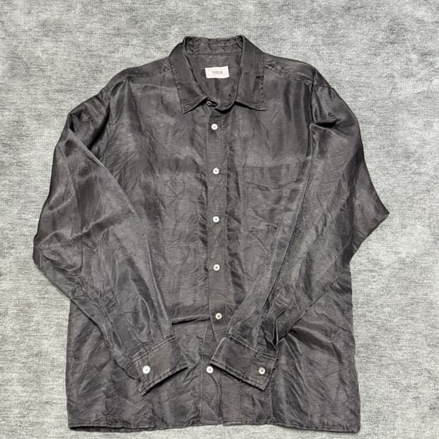 Wrinkle silk shirt