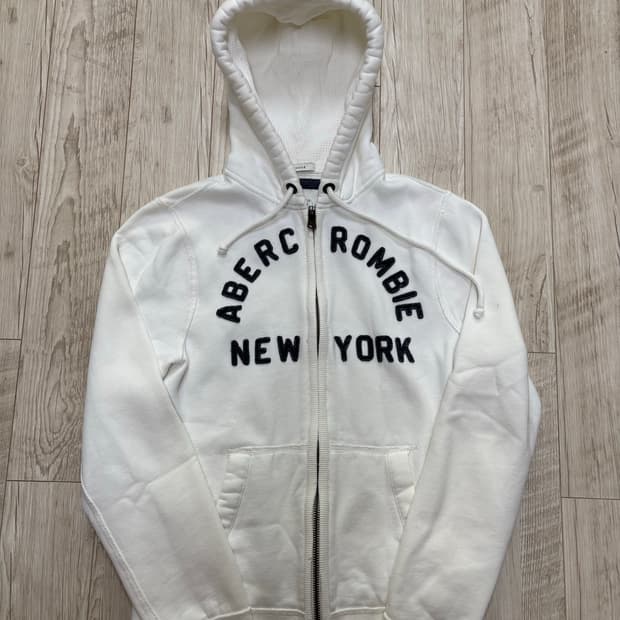 아베크롬비 후드집업 화이트 L